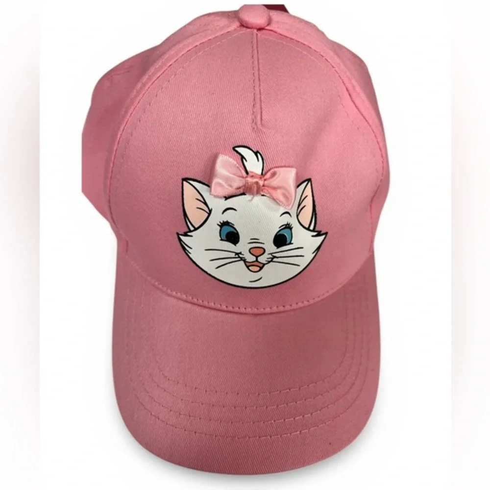 Disney The Aristocats Marie Baseball Cap Pink Adjustable Snapback Bow